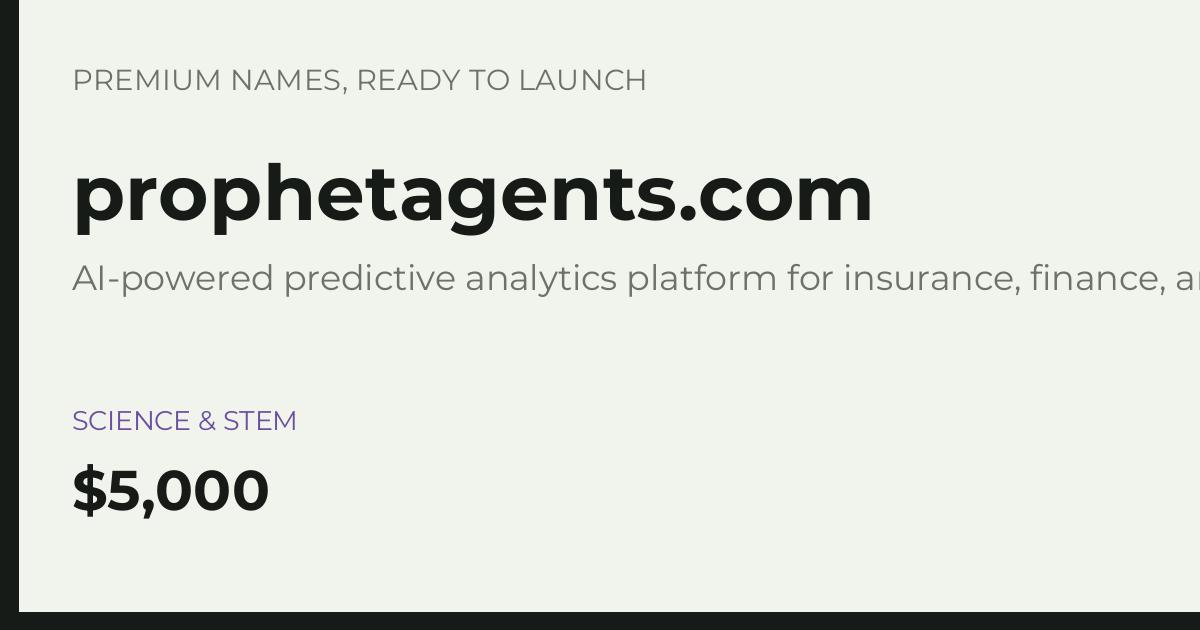 Brand preview for prophetagents.com