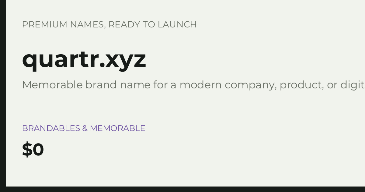 Brand preview for quartr.xyz