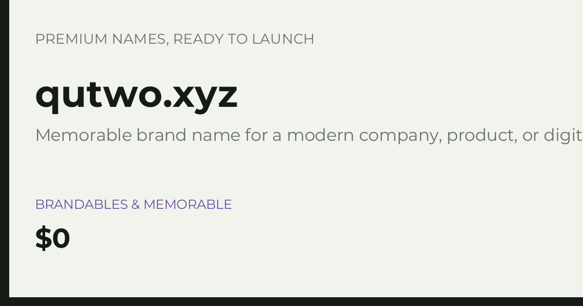 Brand preview for qutwo.xyz