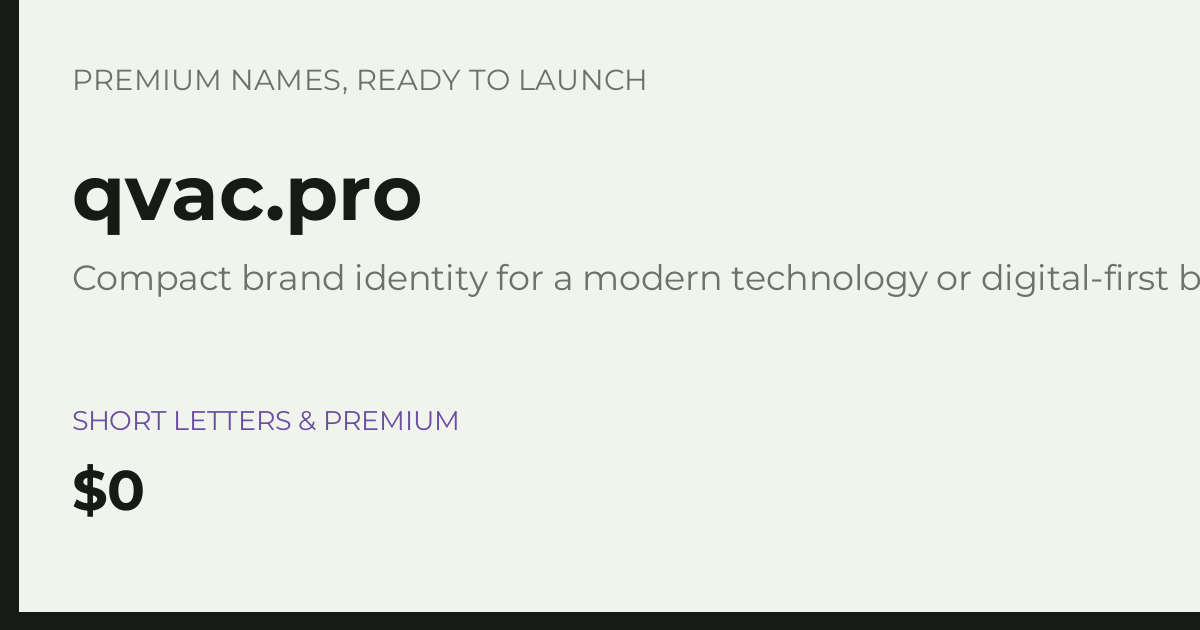 Brand preview for qvac.pro