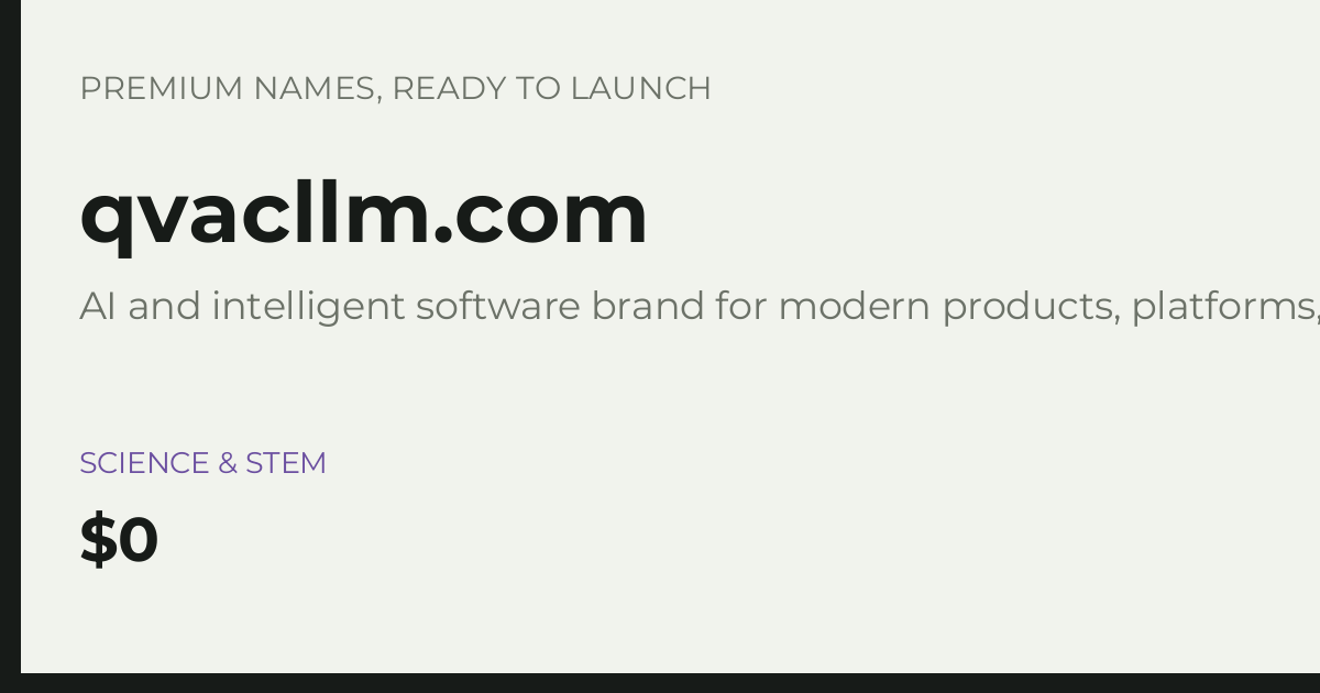 Brand preview for qvacllm.com