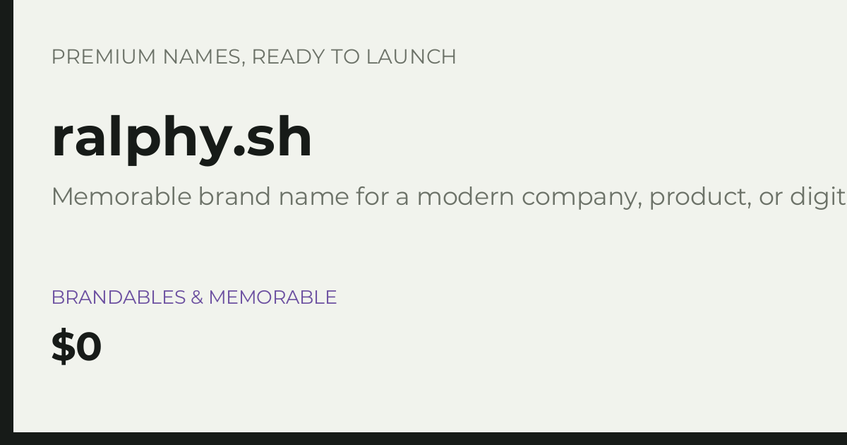Brand preview for ralphy.sh