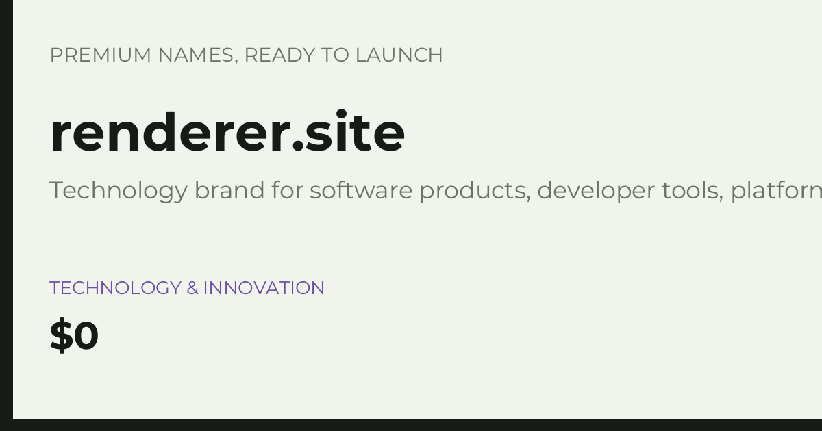 Brand preview for renderer.site