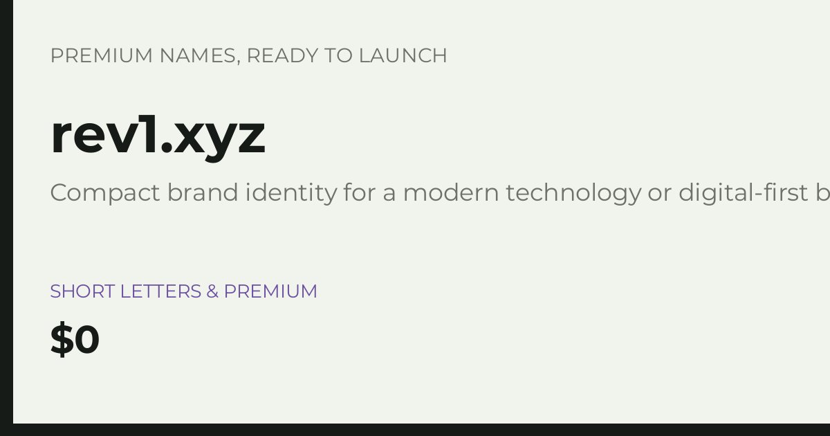 Brand preview for rev1.xyz