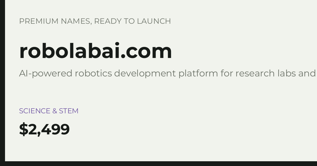 Brand preview for robolabai.com