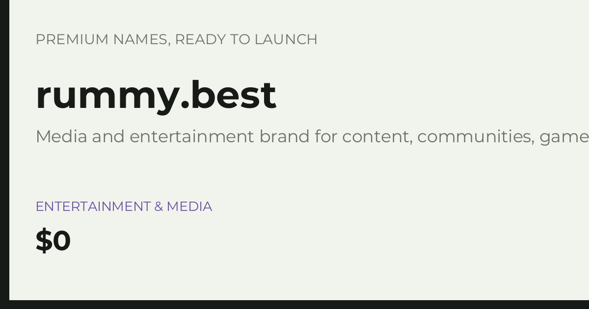 Brand preview for rummy.best