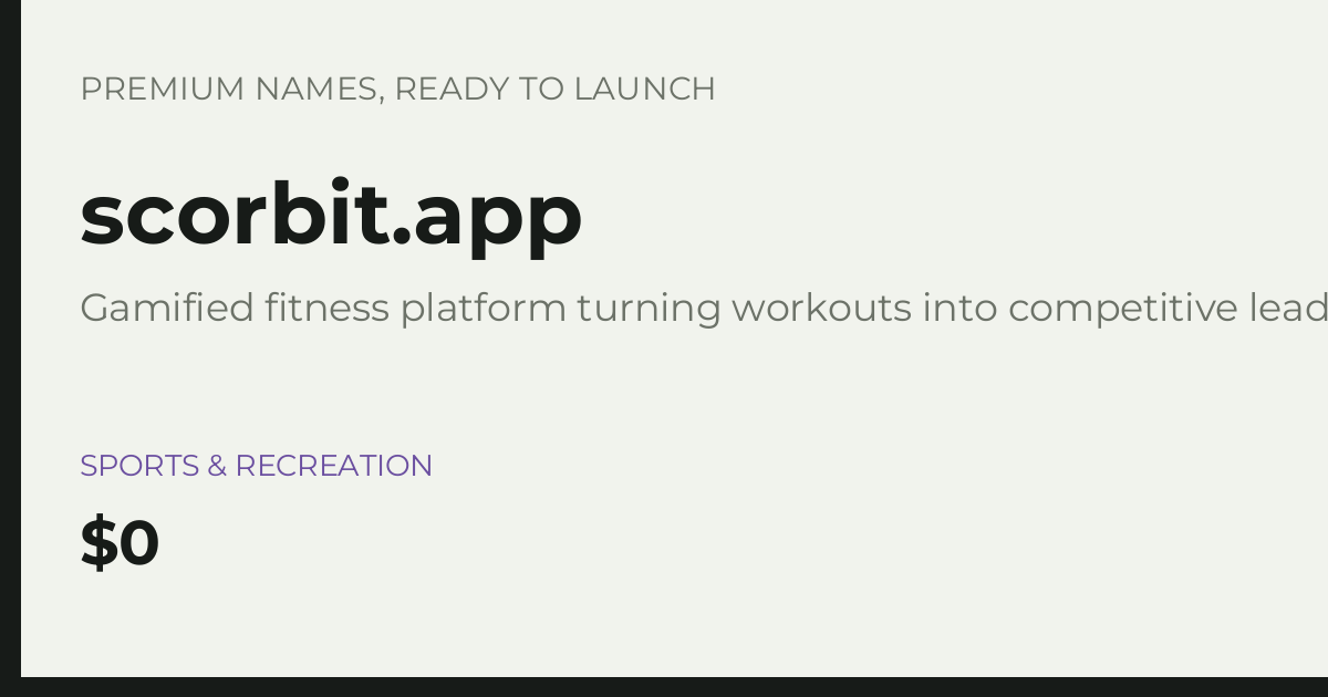 Brand preview for scorbit.app