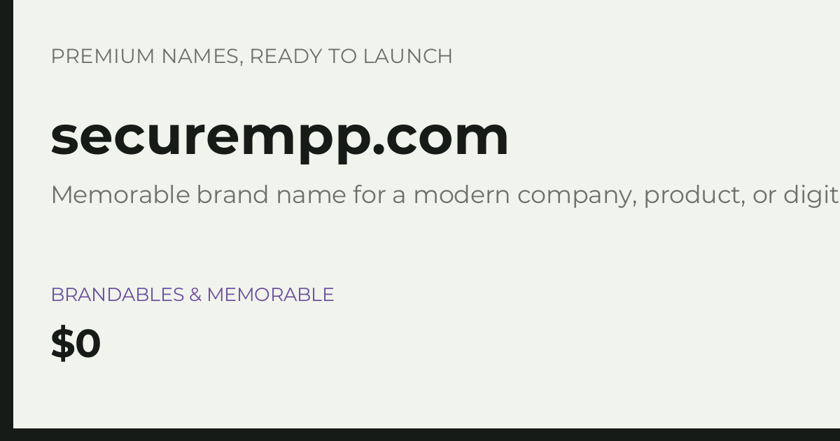 Brand preview for securempp.com