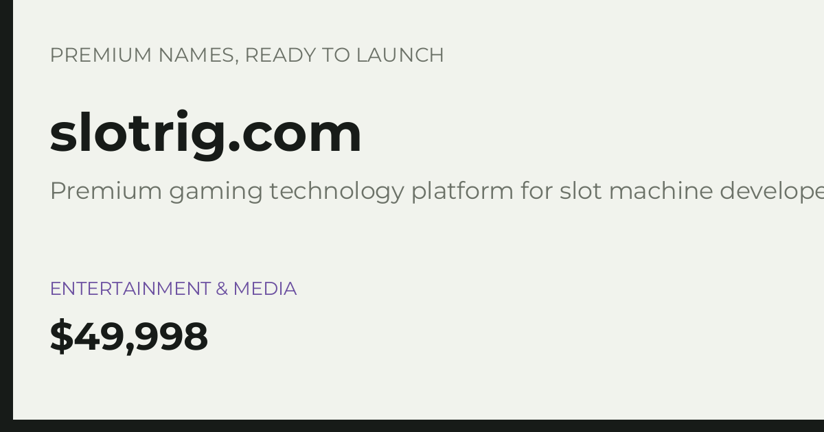 Brand preview for slotrig.com