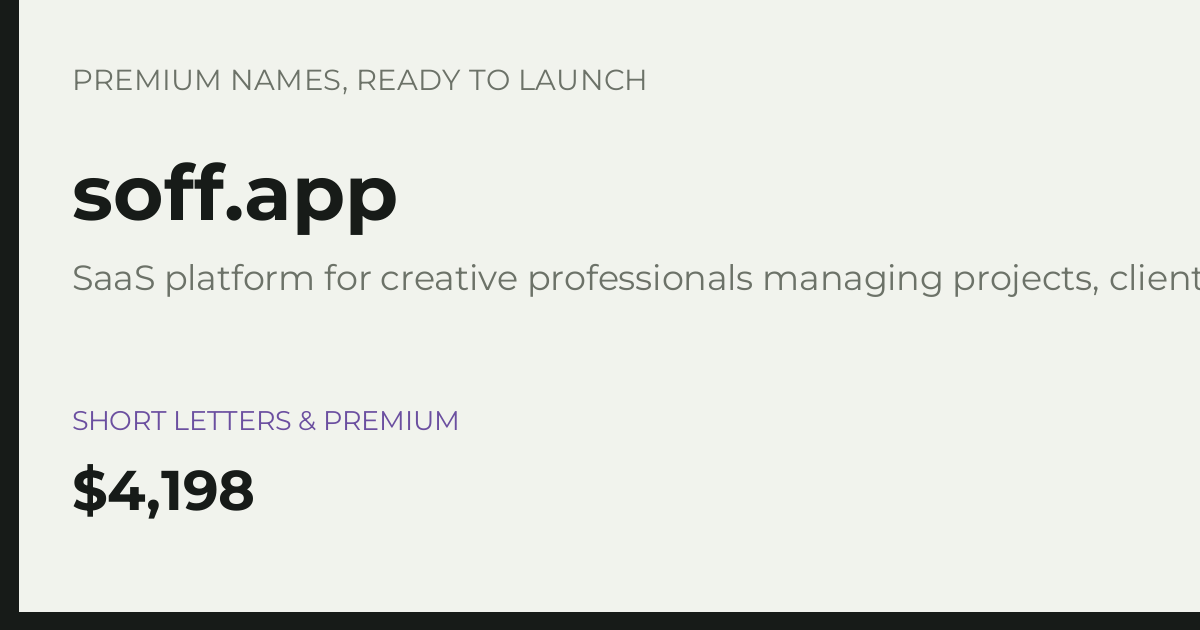 Brand preview for soff.app