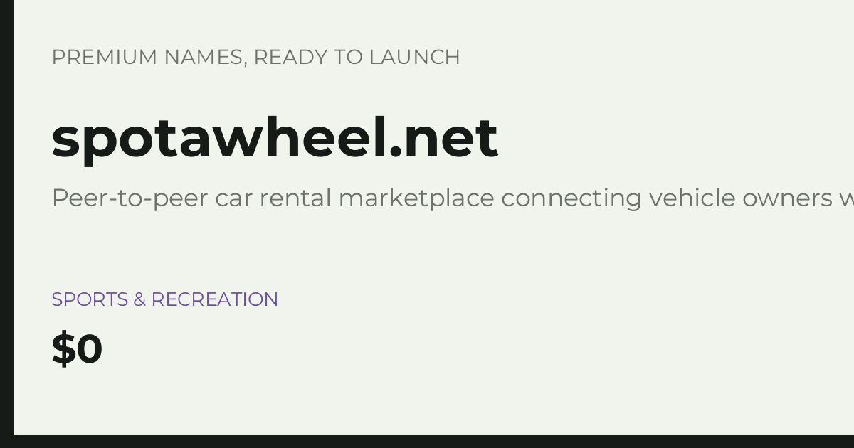 Brand preview for spotawheel.net