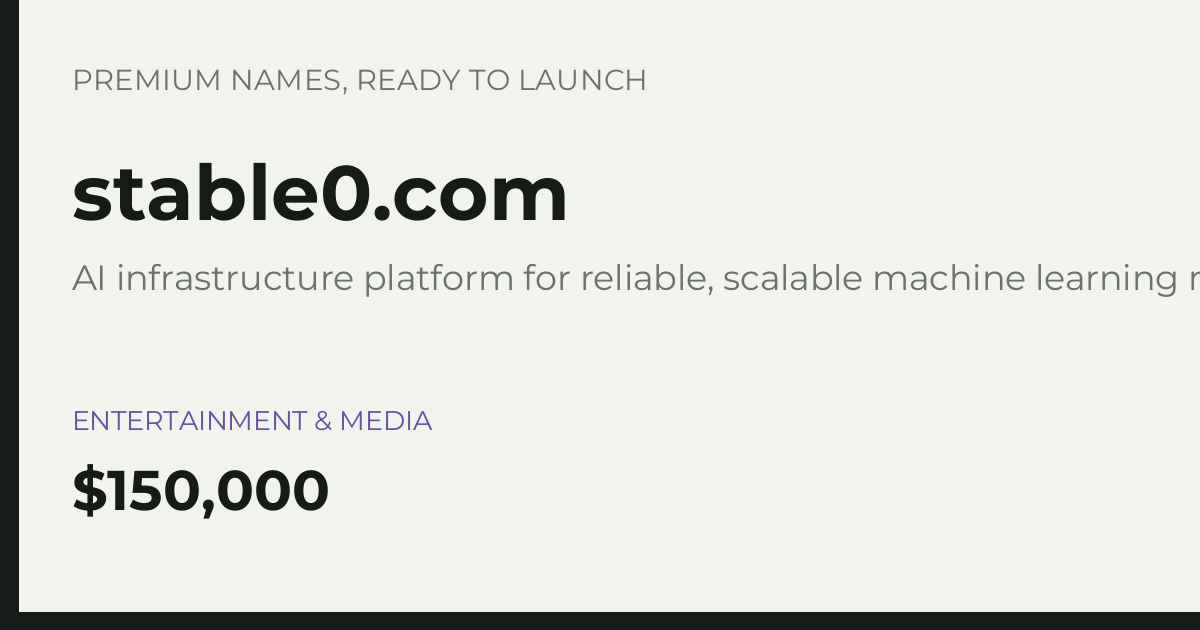 Brand preview for stable0.com