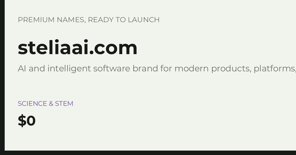 Brand preview for steliaai.com
