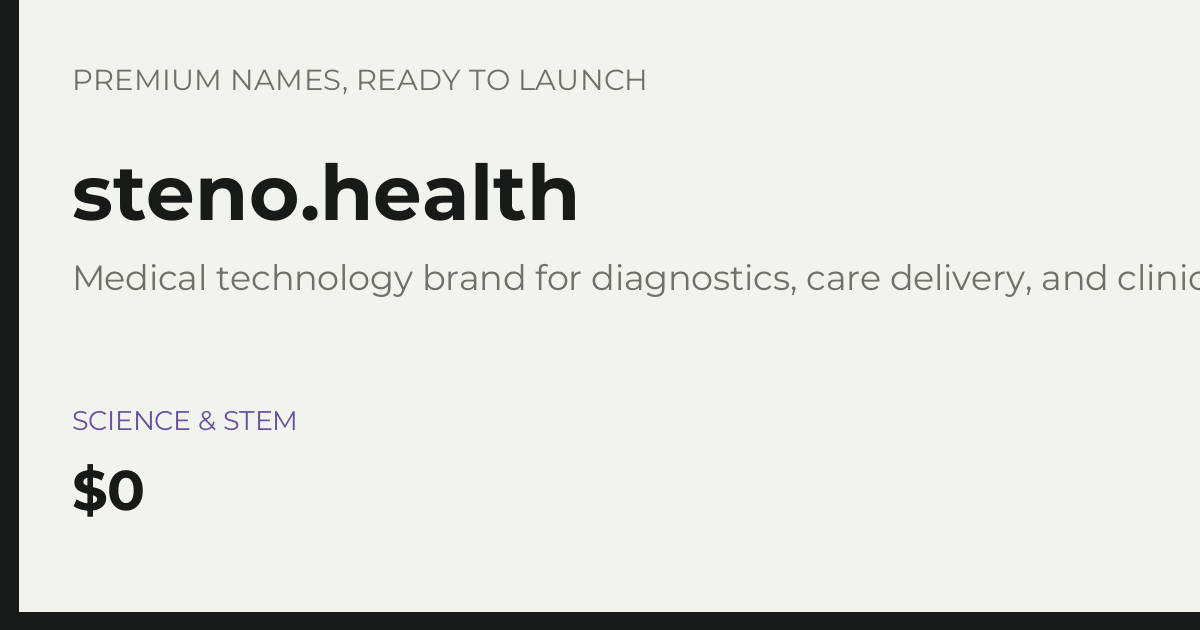 Brand preview for steno.health