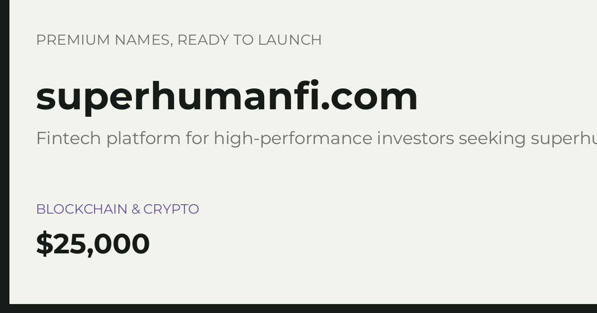 Brand preview for superhumanfi.com