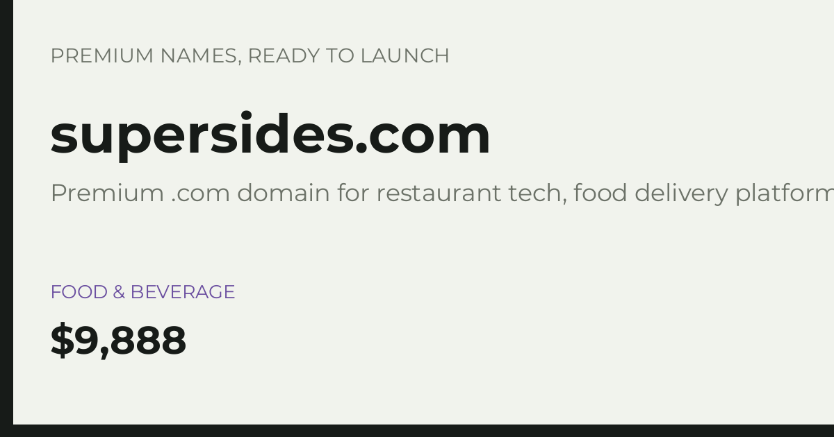 Brand preview for supersides.com