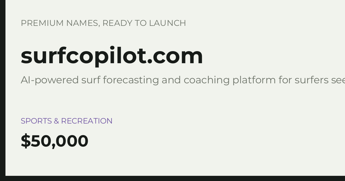 Brand preview for surfcopilot.com