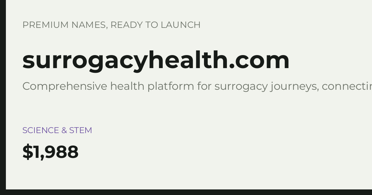 Brand preview for surrogacyhealth.com