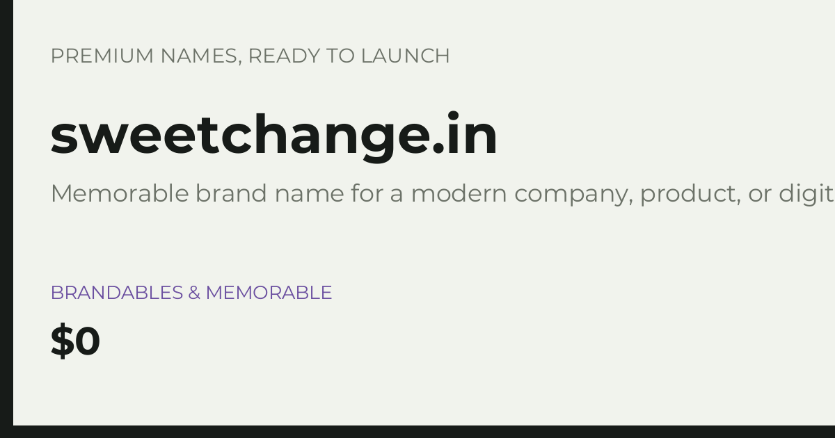 Brand preview for sweetchange.in