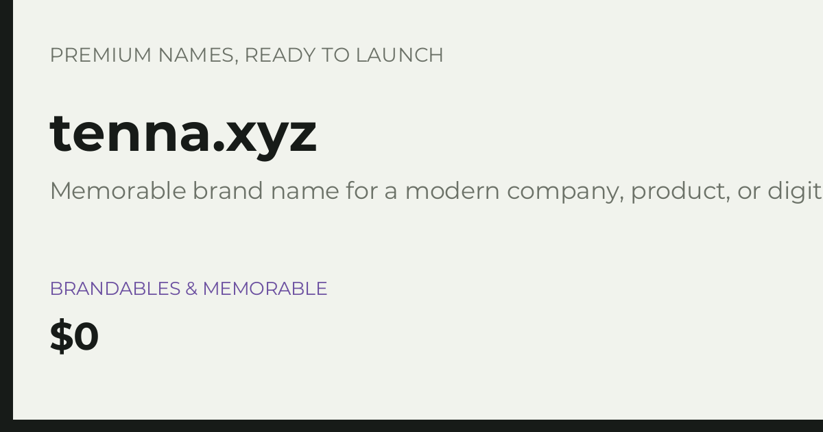 Brand preview for tenna.xyz
