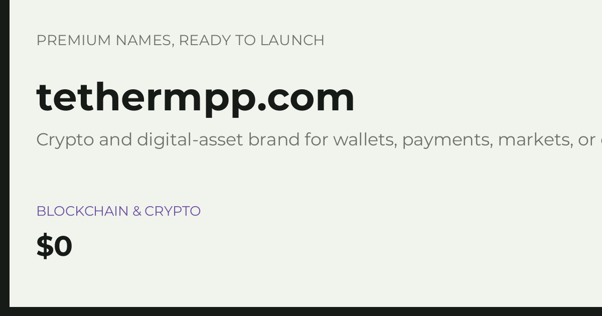 Brand preview for tethermpp.com
