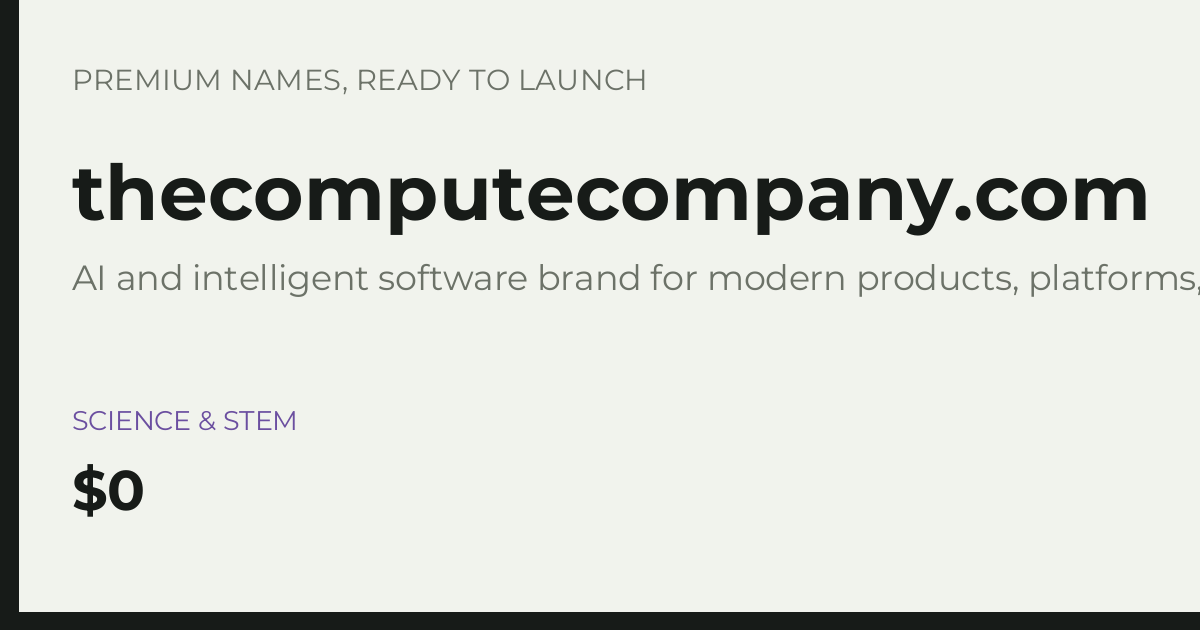 Brand preview for thecomputecompany.com