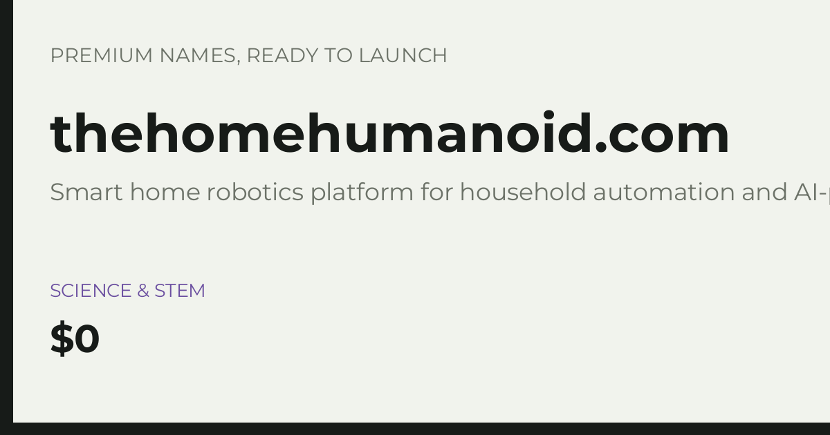 Brand preview for thehomehumanoid.com