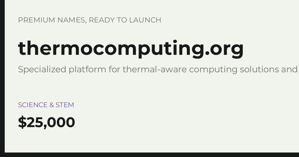 Brand preview for thermocomputing.org