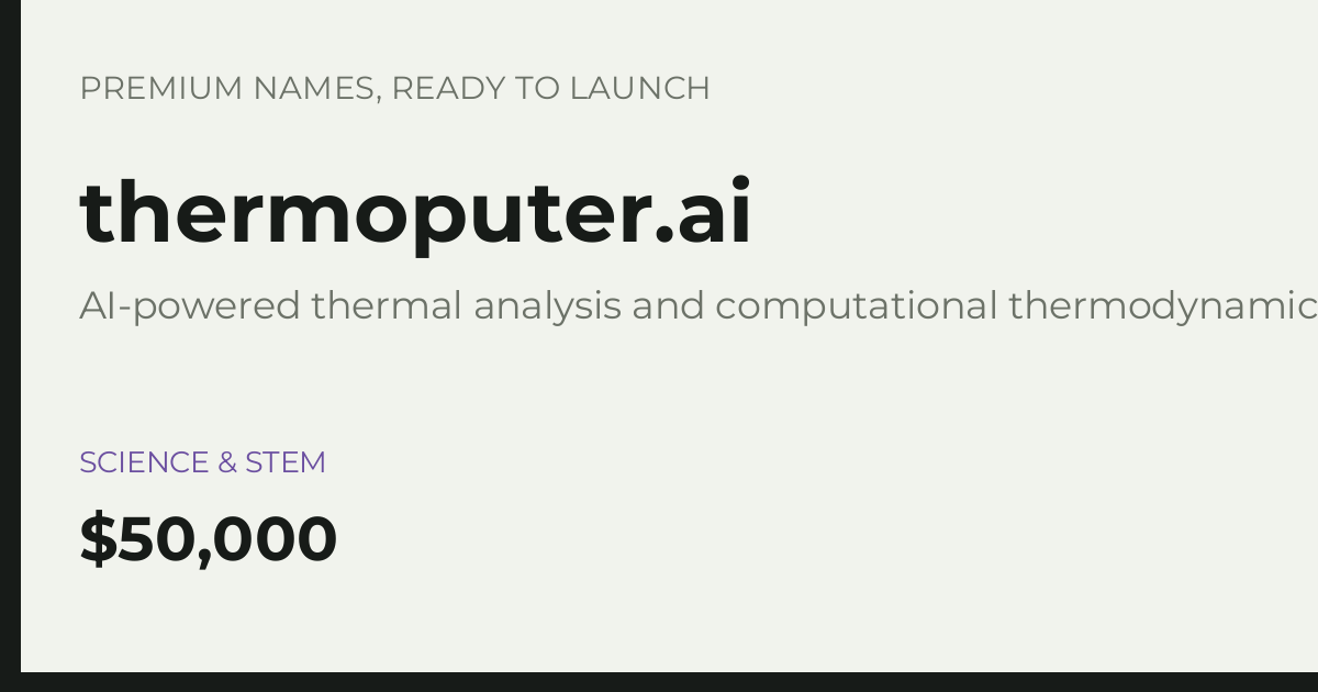 Brand preview for thermoputer.ai