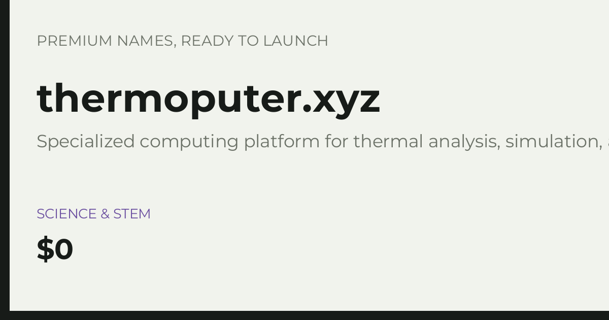 Brand preview for thermoputer.xyz