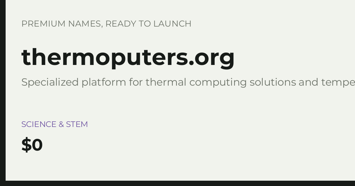 Brand preview for thermoputers.org