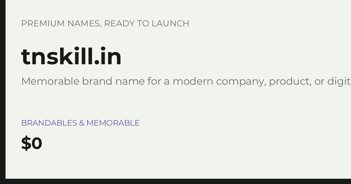 Brand preview for tnskill.in