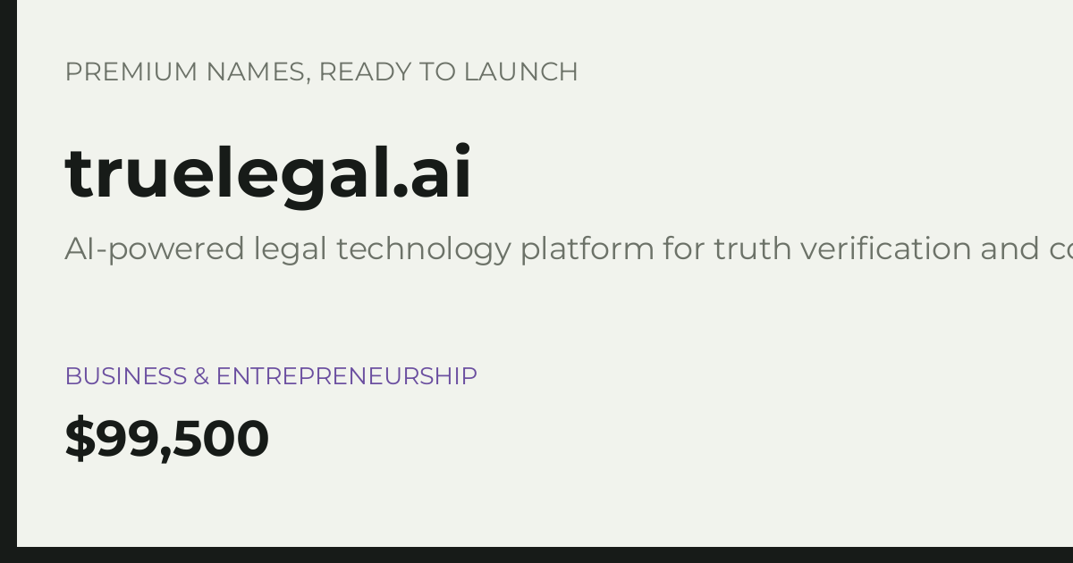 Brand preview for truelegal.ai