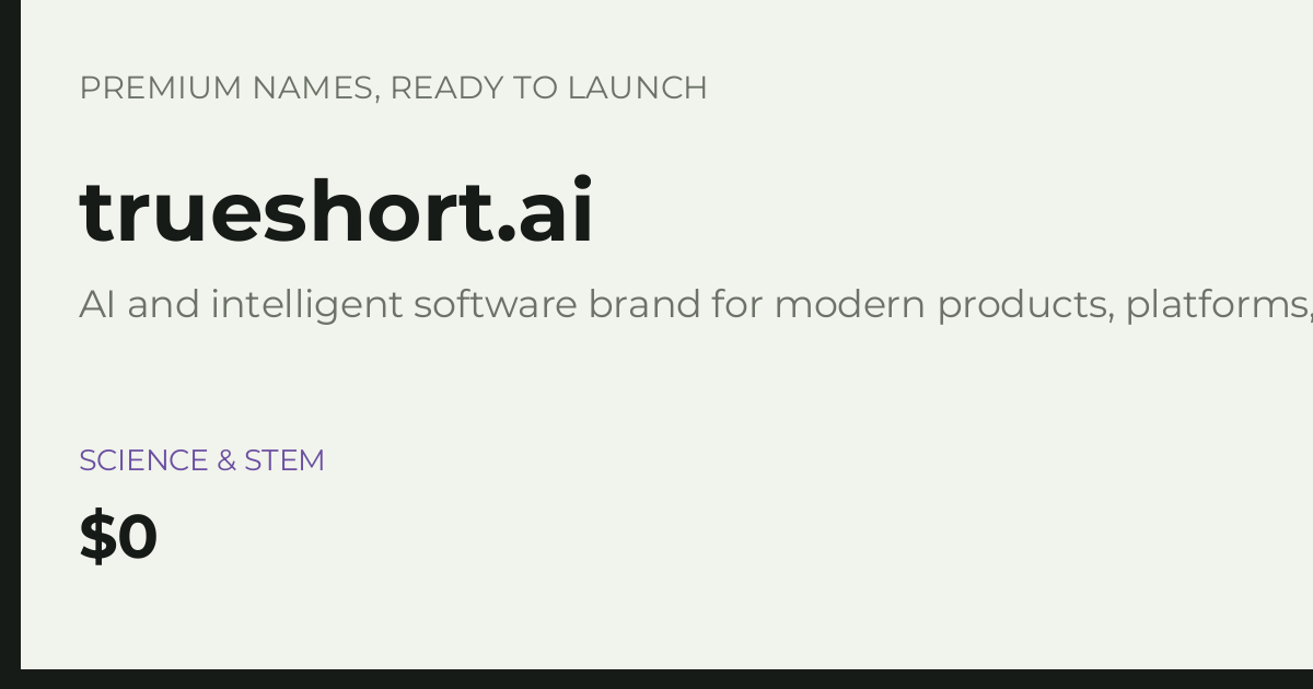 Brand preview for trueshort.ai