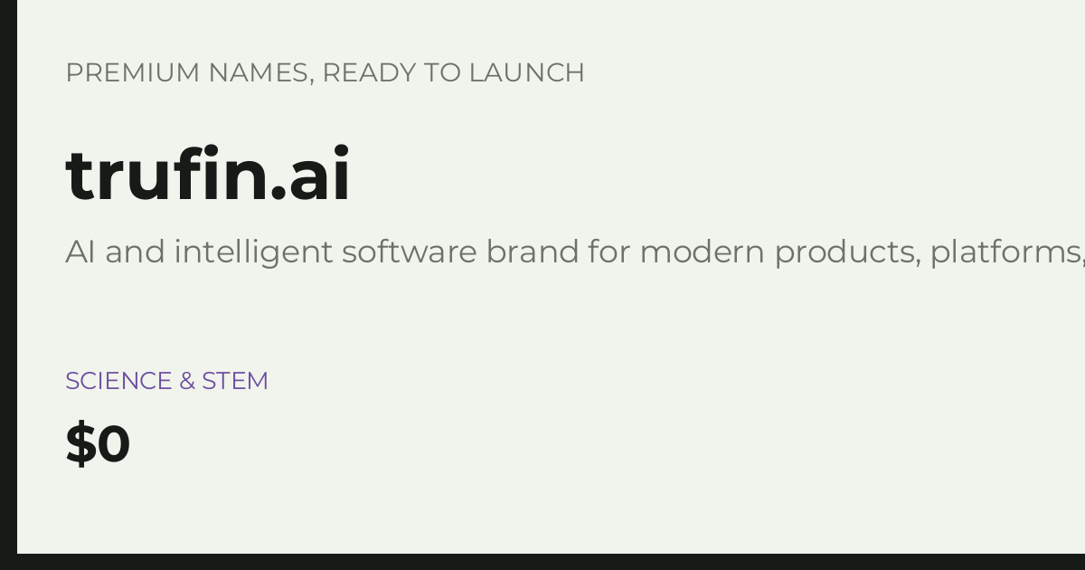 Brand preview for trufin.ai