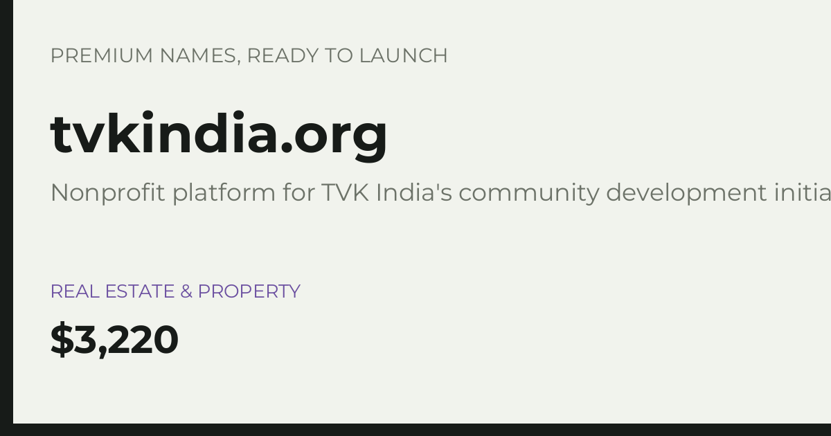 Brand preview for tvkindia.org