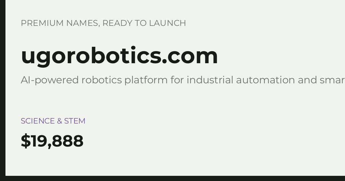 Brand preview for ugorobotics.com