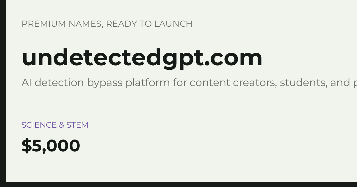 Brand preview for undetectedgpt.com