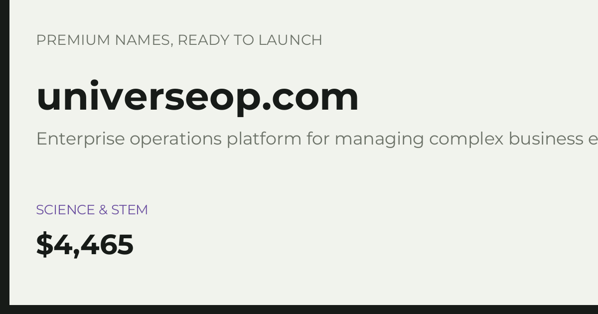 Brand preview for universeop.com
