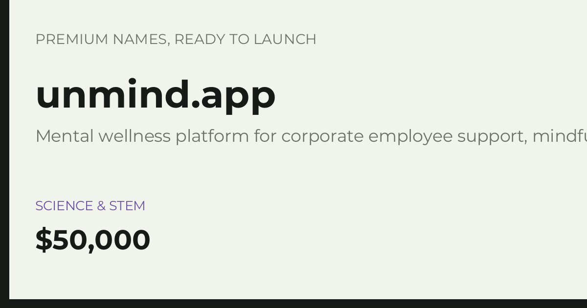 Brand preview for unmind.app
