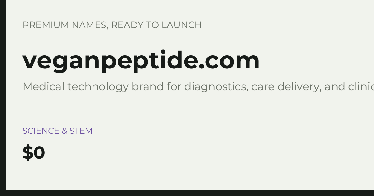 Brand preview for veganpeptide.com