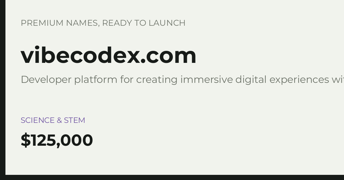 Brand preview for vibecodex.com