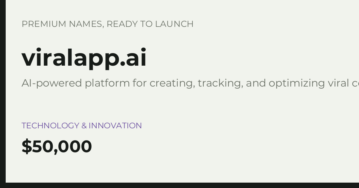 Brand preview for viralapp.ai