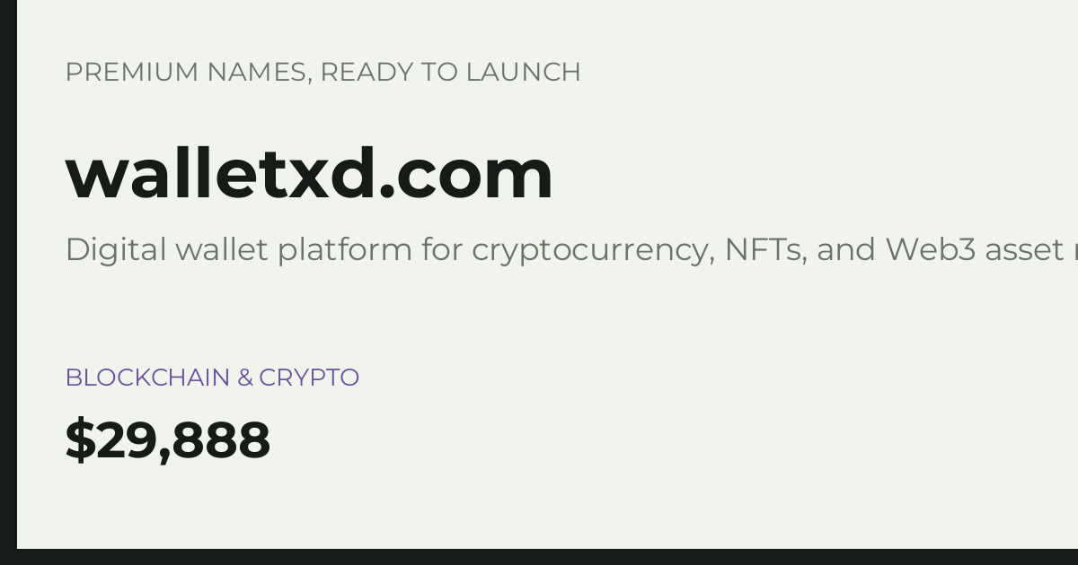 Brand preview for walletxd.com