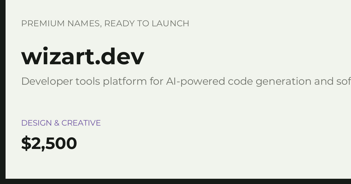 Brand preview for wizart.dev