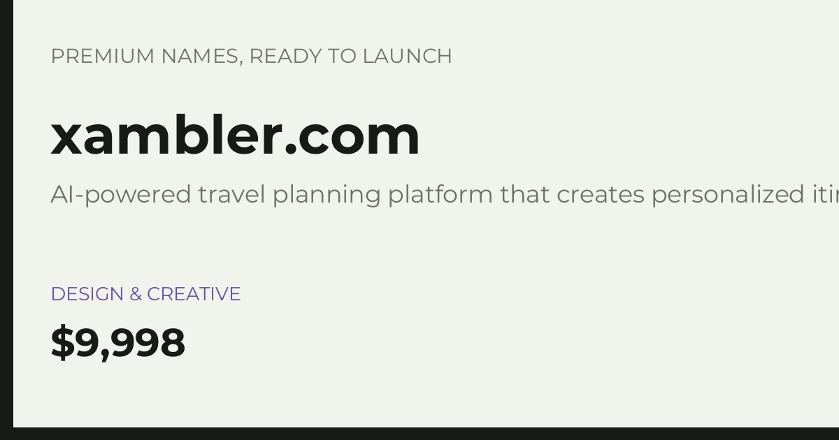 Brand preview for xambler.com