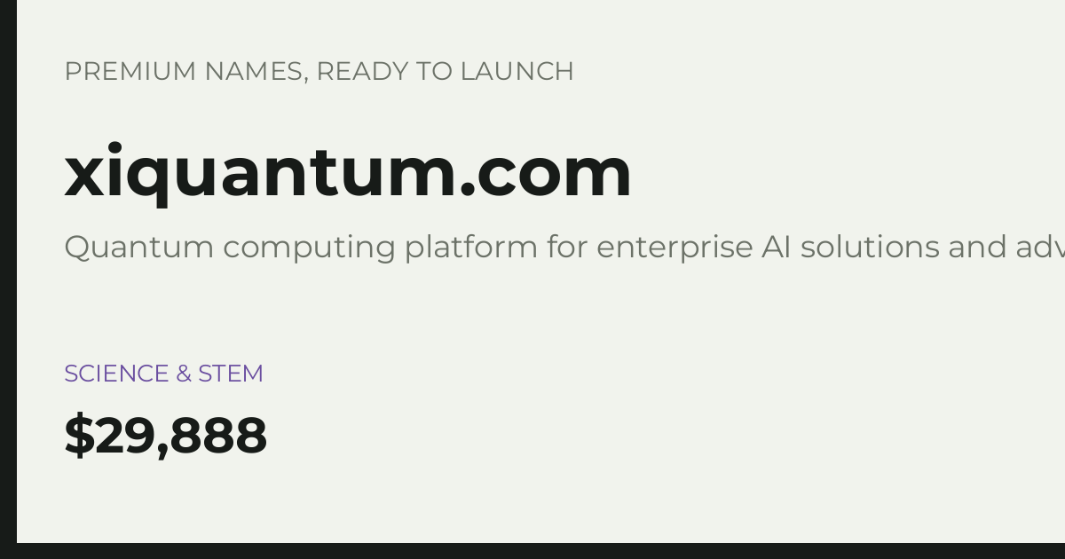 Brand preview for xiquantum.com