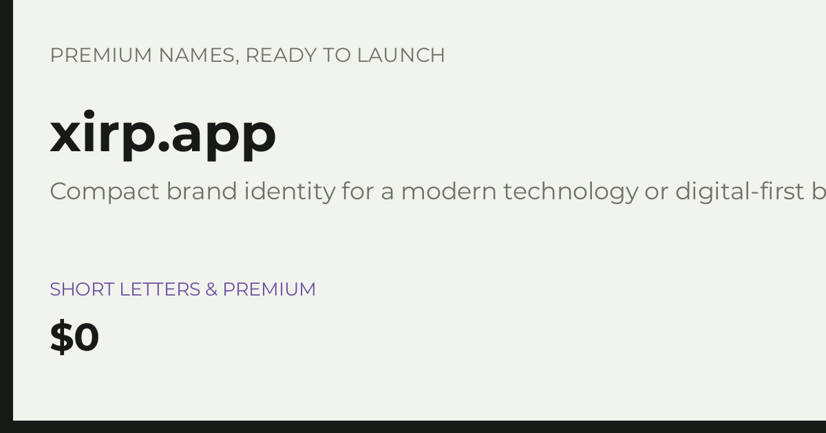 Brand preview for xirp.app