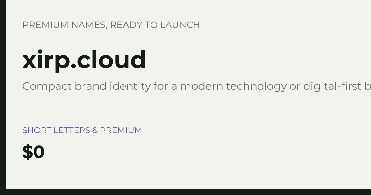 Brand preview for xirp.cloud