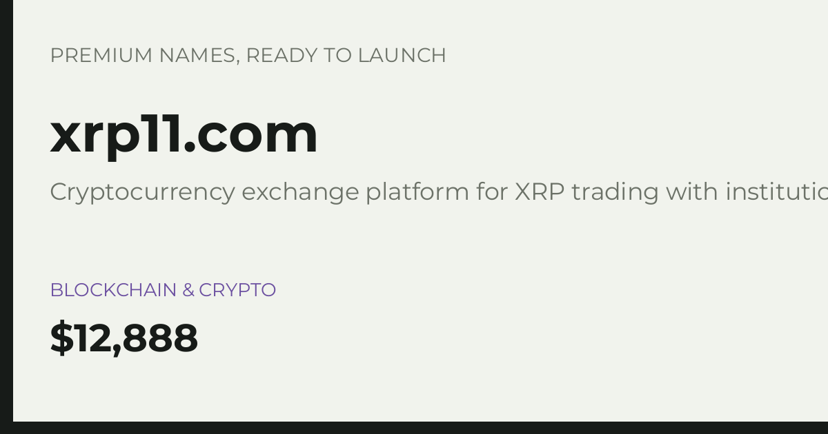 Brand preview for xrp11.com